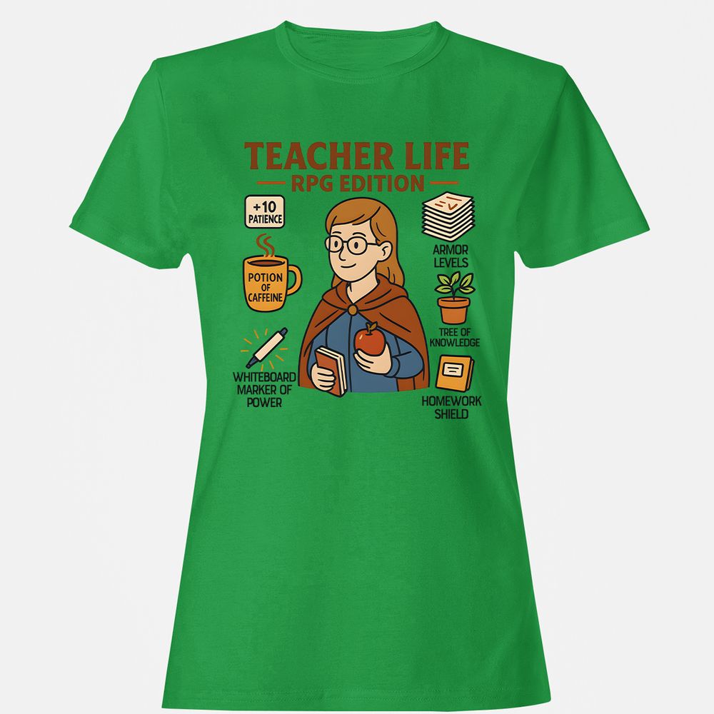 Teacher Life RPG Edition Women's T-Shirt - Irish Green - 7