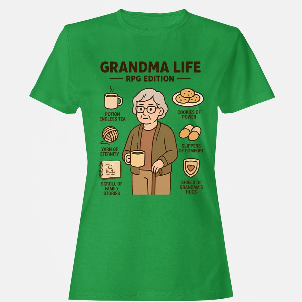 Grandma Life RPG Edition Women's T-Shirt - Irish Green - 7