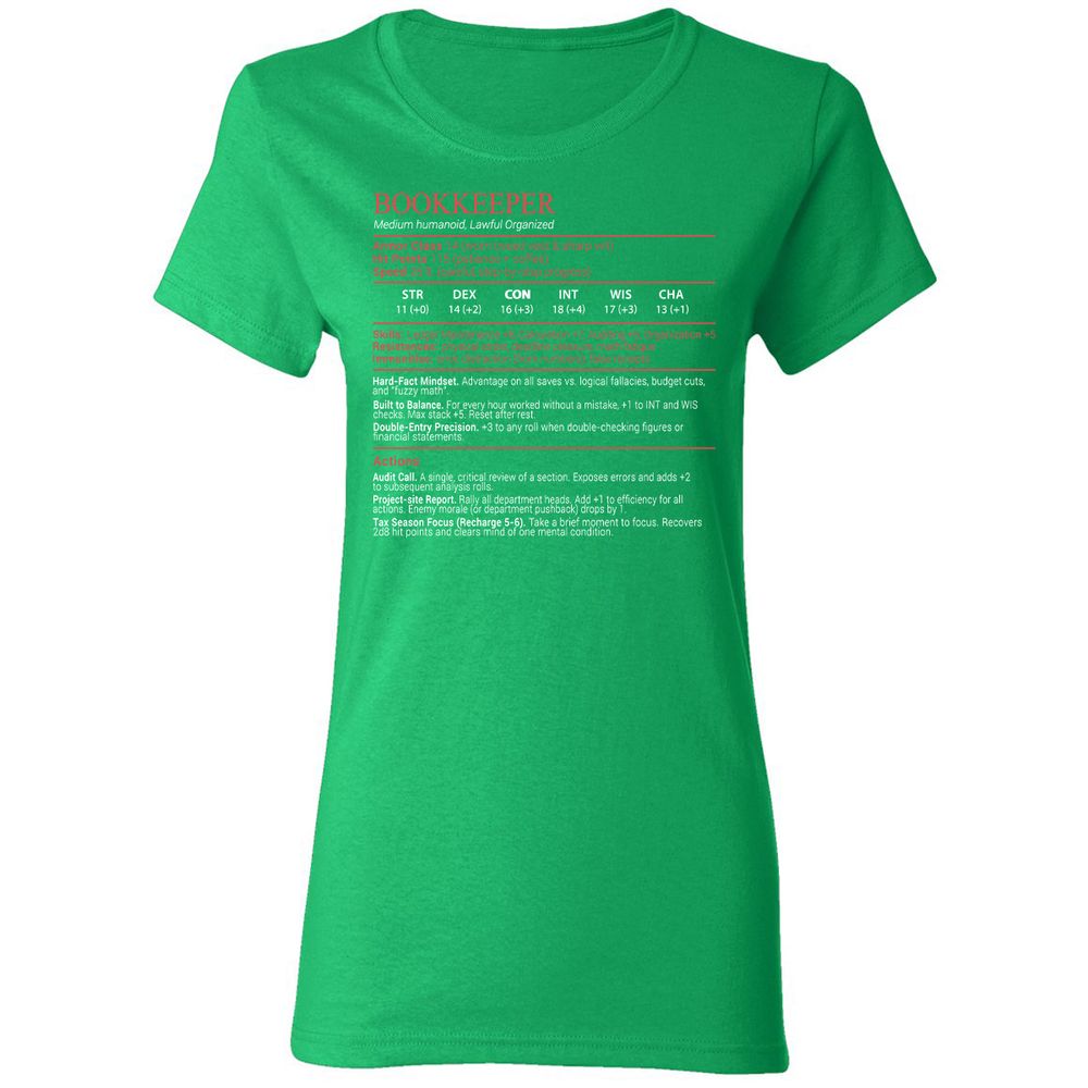 Bookkeepper Stats Block - Irish Green - 7