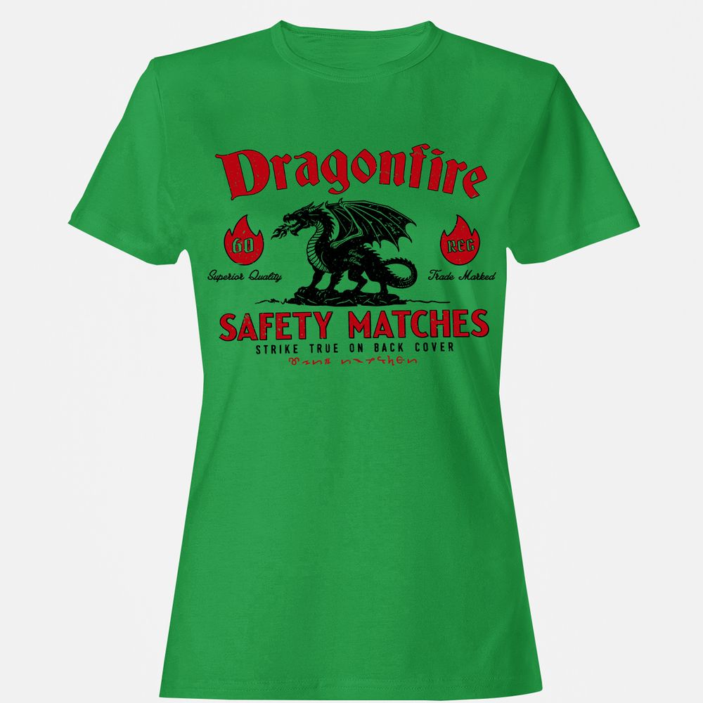 Dragonfire Women's T-Shirt - Irish Green - 7
