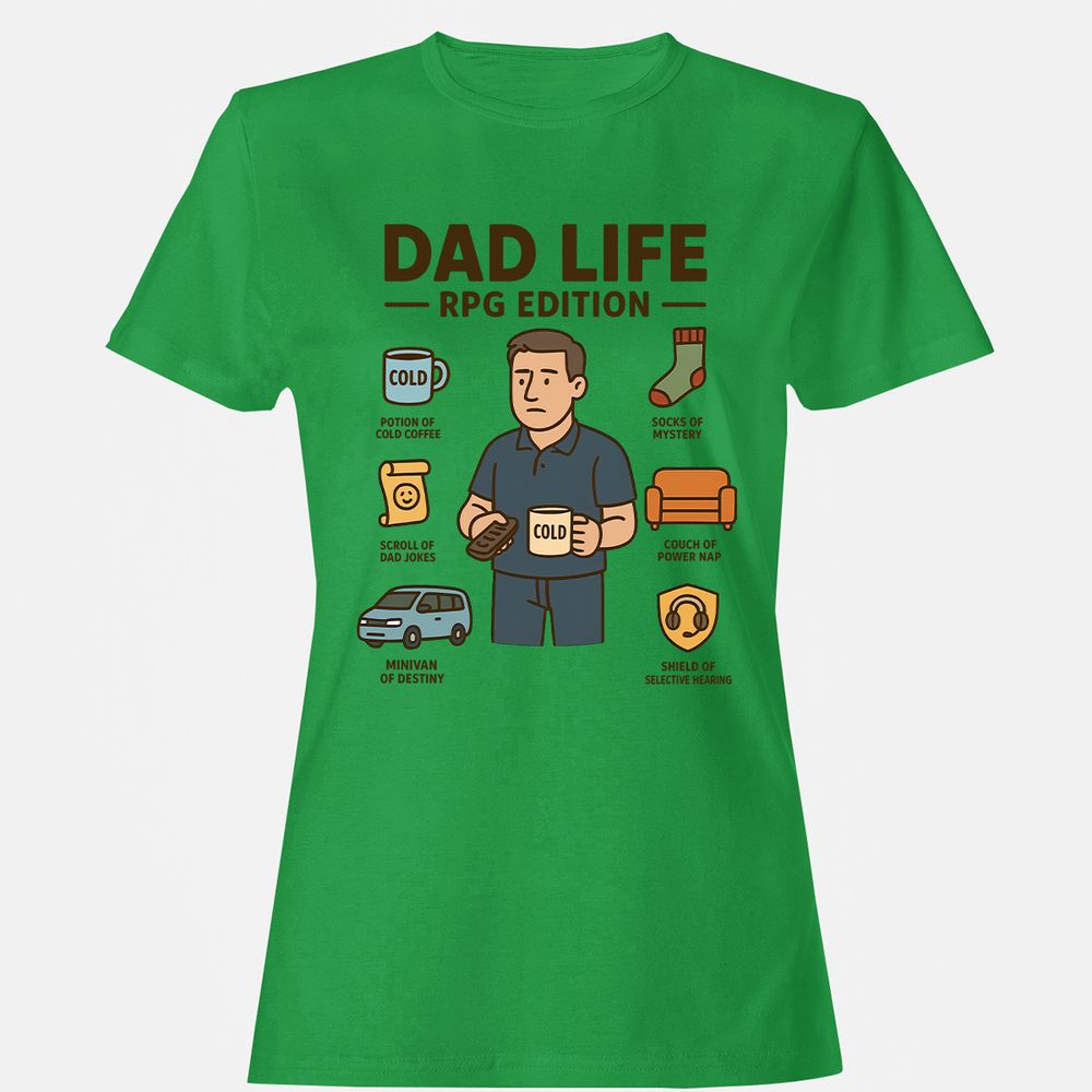 Dad Life RPG Edition Women's T-Shirt - Irish Green - 7