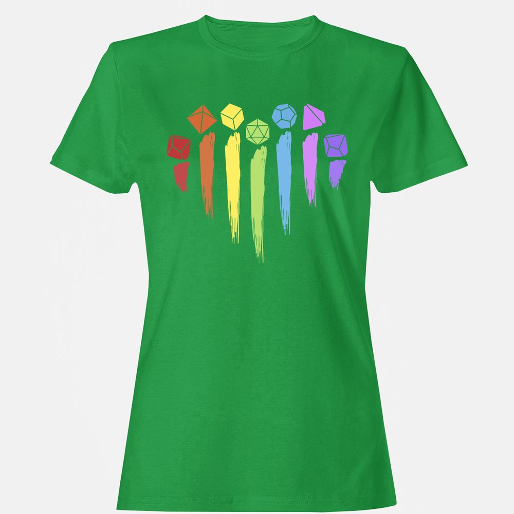 Dice Rainbow Heart Shape - Irish Green - 7