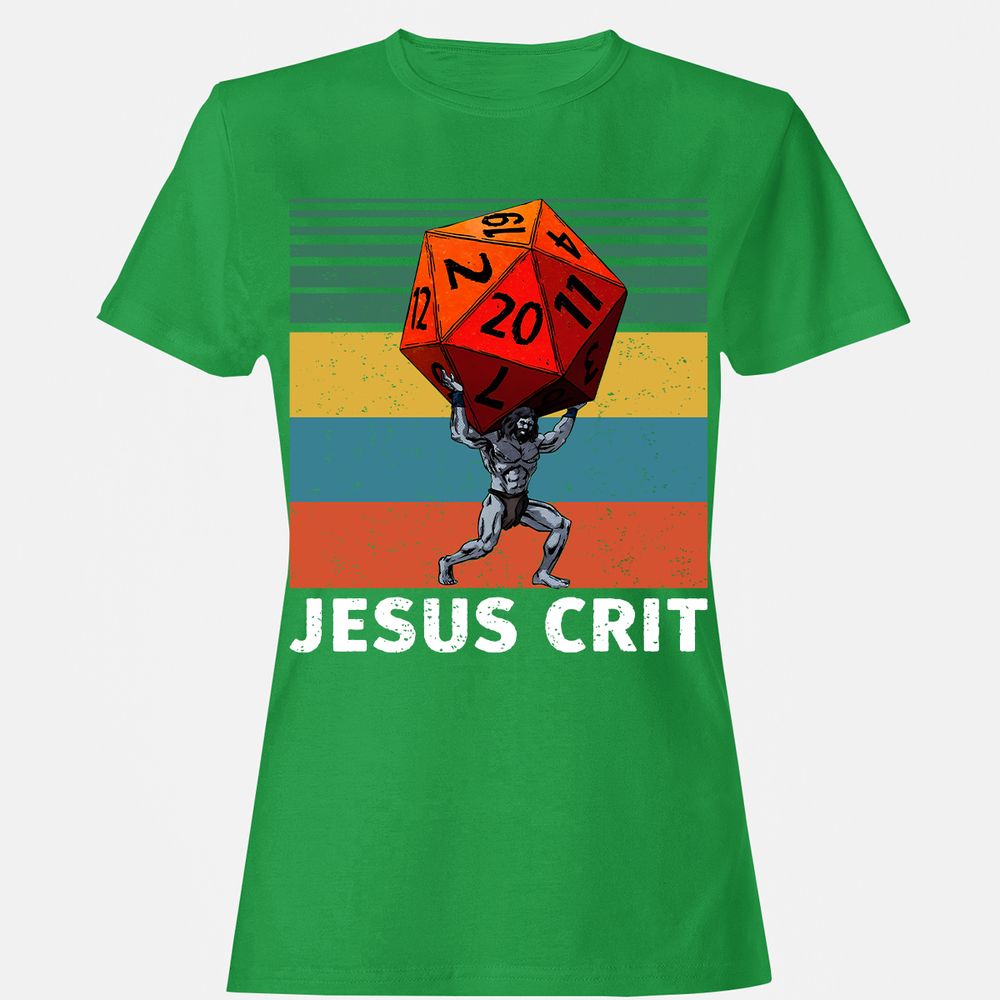 Jesus Crit Women's T-Shirt - Irish Green - 7