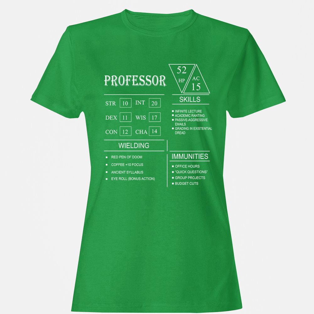 Professor New Women's T-Shirt - Irish Green - 7