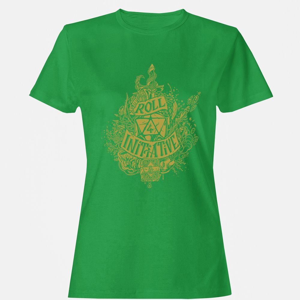 Roll Initiative Women's T-Shirt - Irish Green - 7