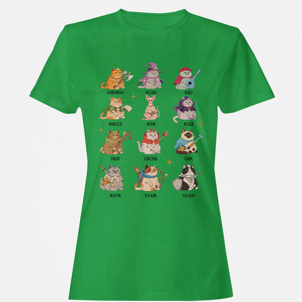 Dungeons And Cats Women's T-Shirt - Irish Green - 7