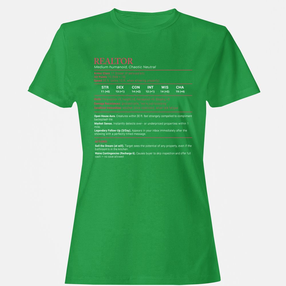 Realtor Stats Women's T-Shirt - Irish Green - 7