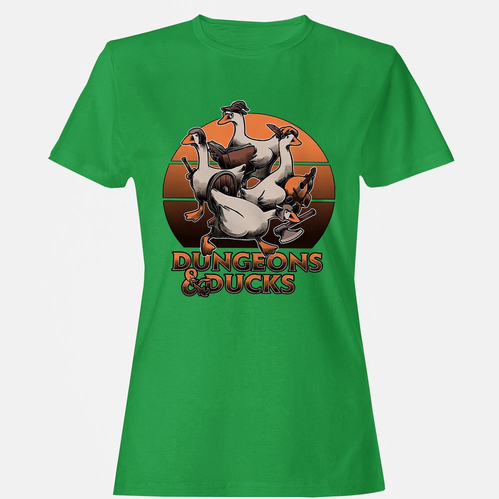 Dungeons And Ducks Women's T-Shirt - Irish Green - 7