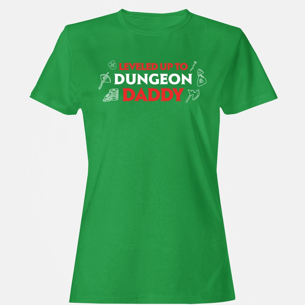 Leveled Up To Dungeon Daddy Women's T-Shirt - Irish Green - 7