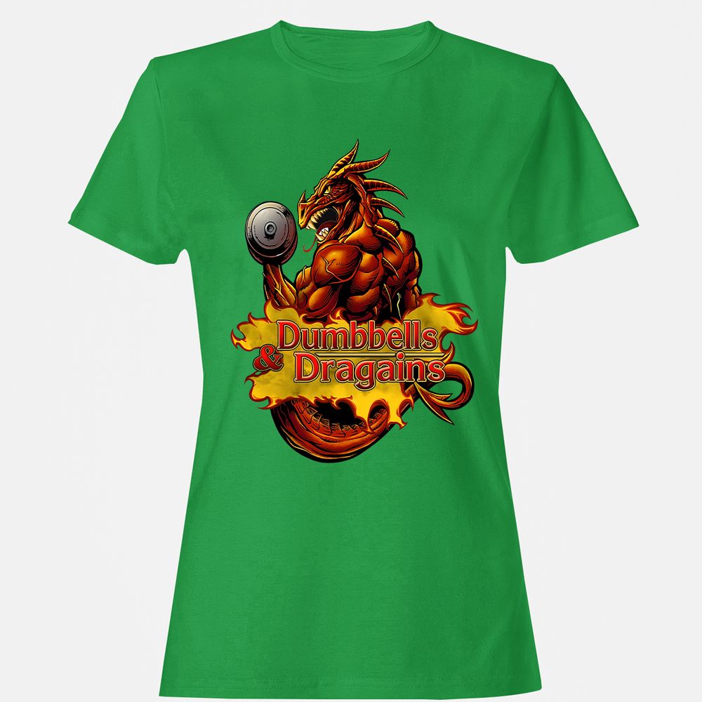 Dumbbells & Dragains Women's T-Shirt - Irish Green - 7