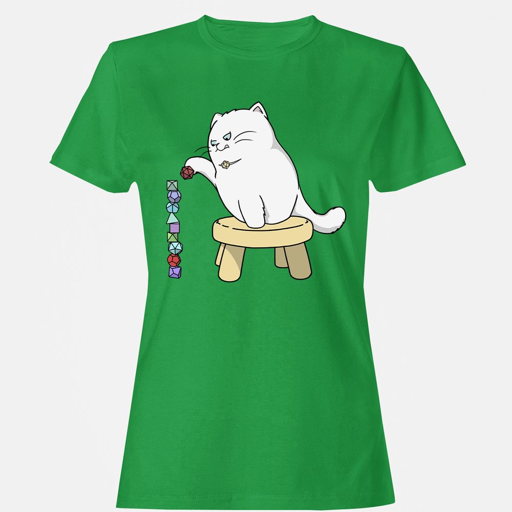 Cat Stacking Dice Women's T-Shirt - Irish Green - 7