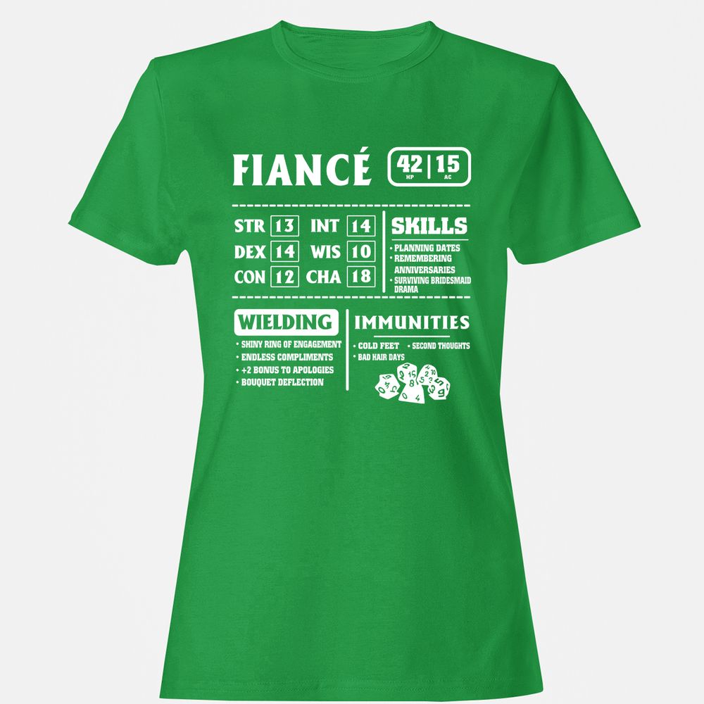 Fiance Stats Women's T-Shirt - Irish Green - 7
