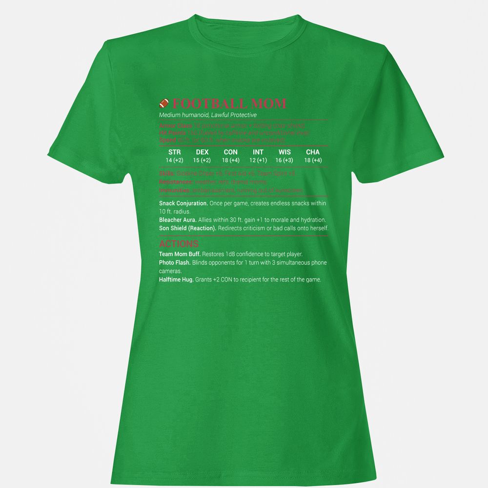 Football Mom Women's T-Shirt - Irish Green - 7