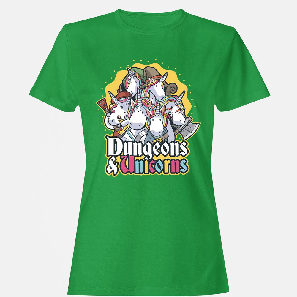 Dungeons And Unicorns Women's T-Shirt - Irish Green - 7