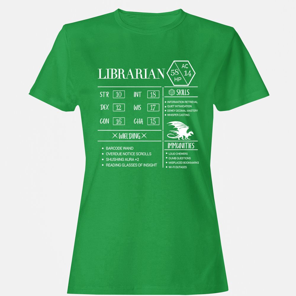 Librarian New Women's T-Shirt - Irish Green - 7