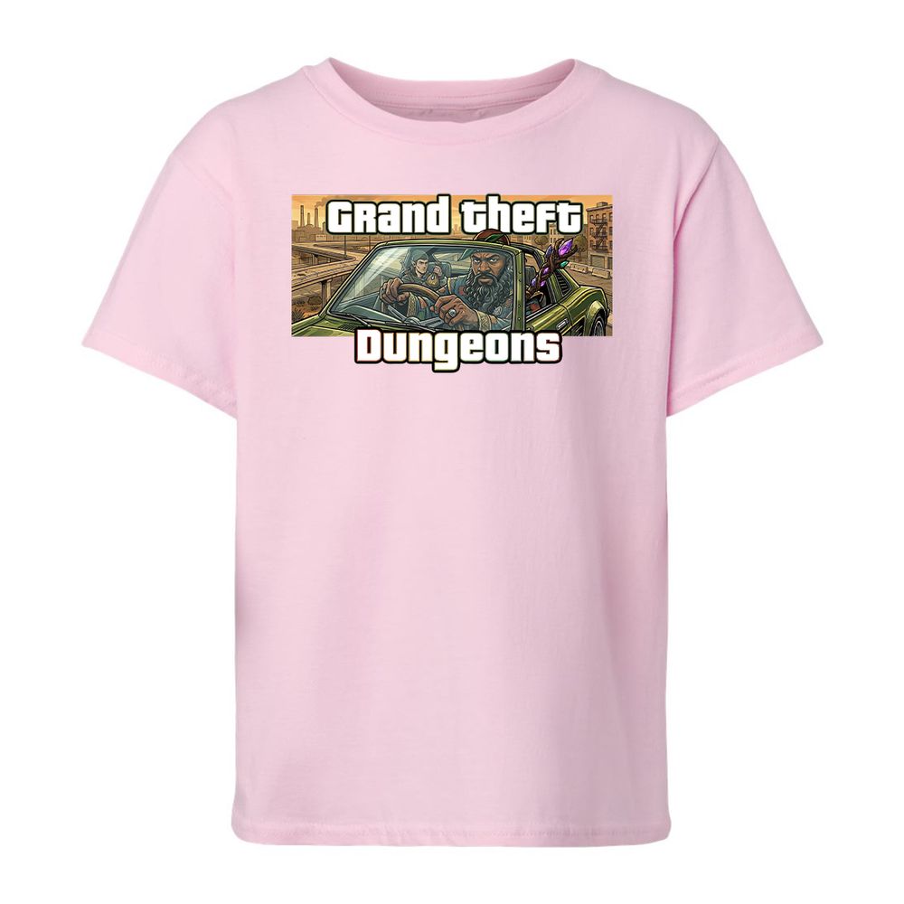 Grand Theft Dungeons Kids T-Shirt - Light Pink - 7