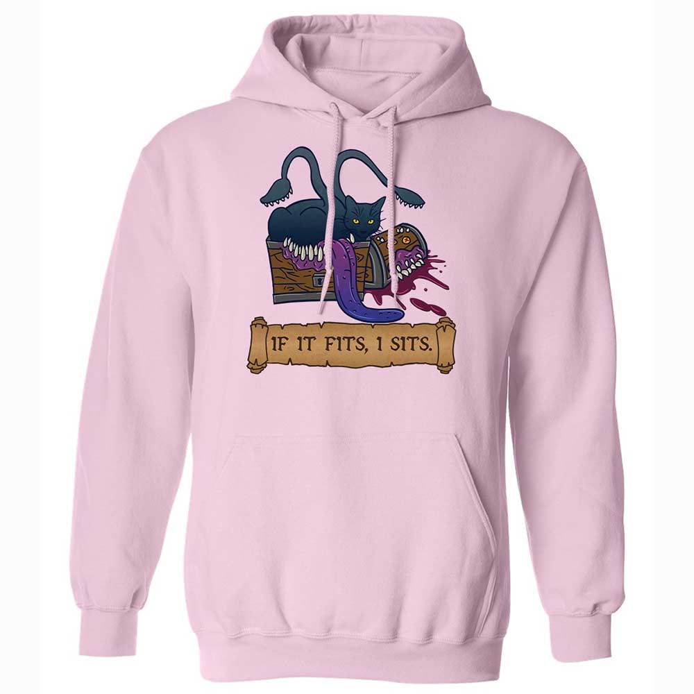 If It Fits I Sits Classic Unisex Hoodie - Light Pink - 7