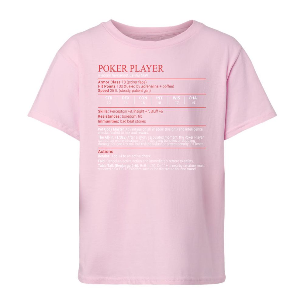Poker Player Stats Block - Light Pink - 7