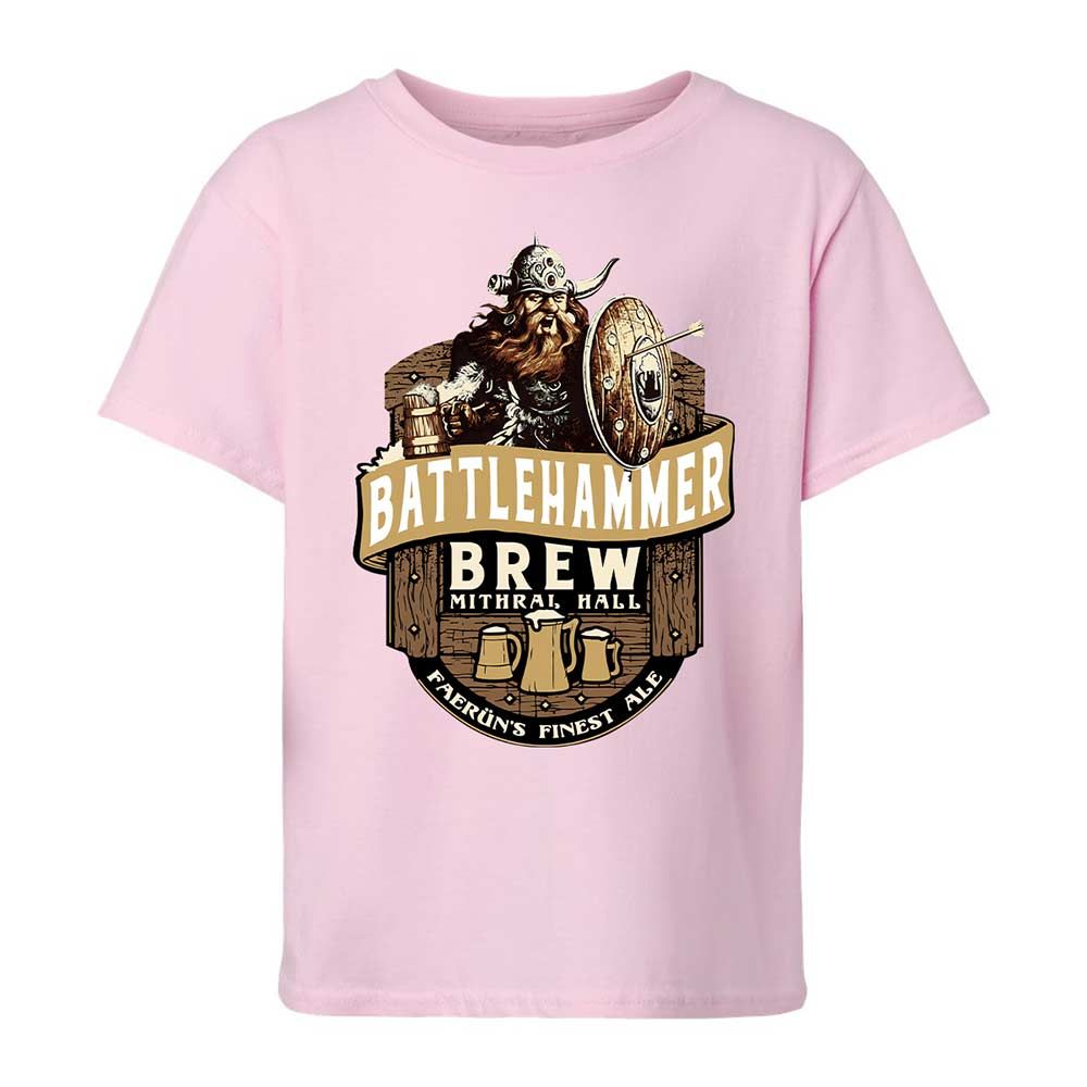 Battlehammer Brew Kids T-Shirt - Light Pink - 7