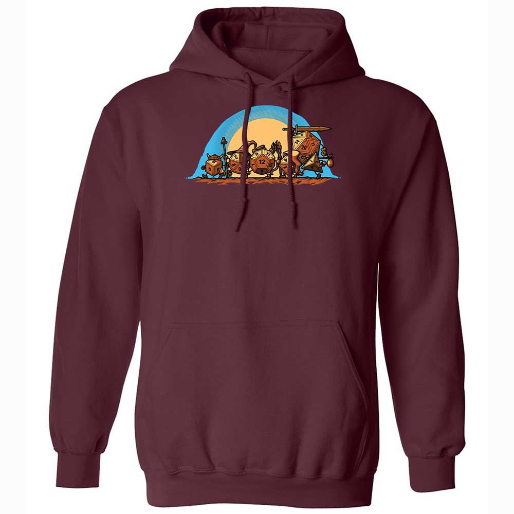 The Fellowship Of The Dice Classic Unisex Hoodie - Maroon - 7