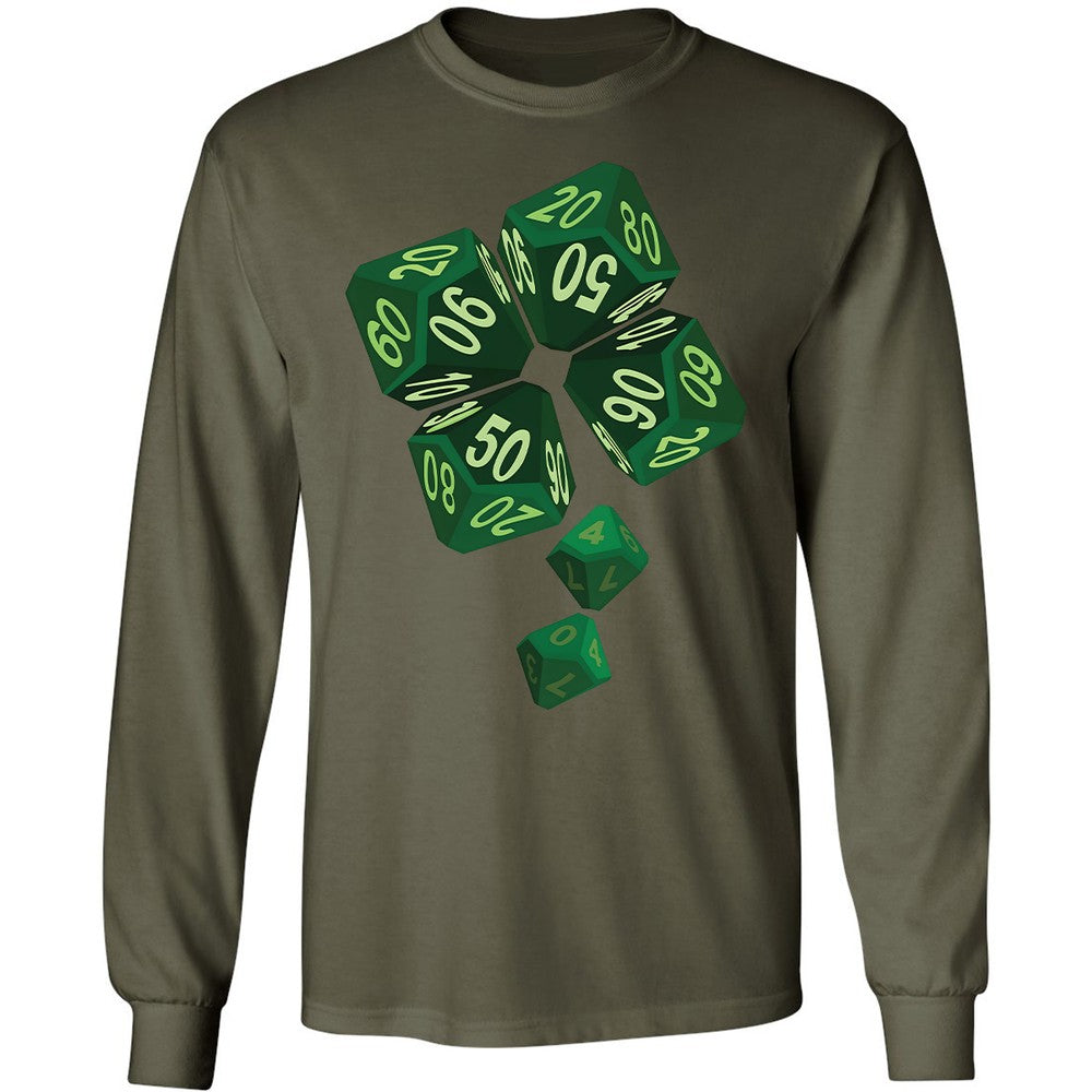 Dice Clover Long Sleeve T-Shirt - Military Green - 7