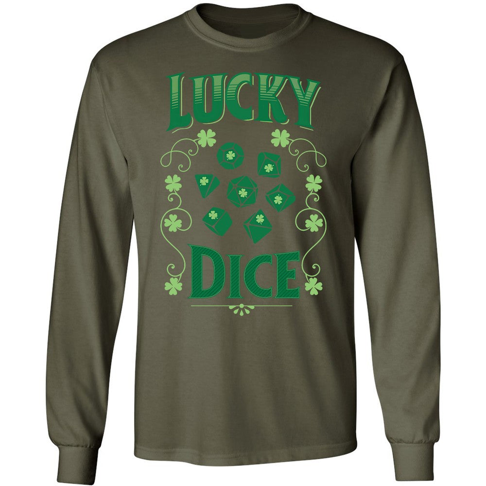 Lucky Dice Long Sleeve T-Shirt - Military Green - 7
