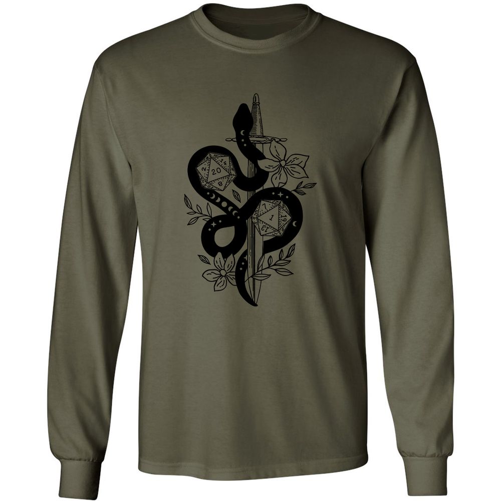 D20 Snake and Sword - Military Green - 7