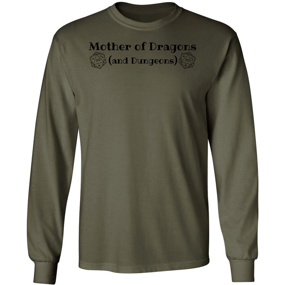 Mother Of Dragons Long Sleeve T-Shirt - Military Green - 7
