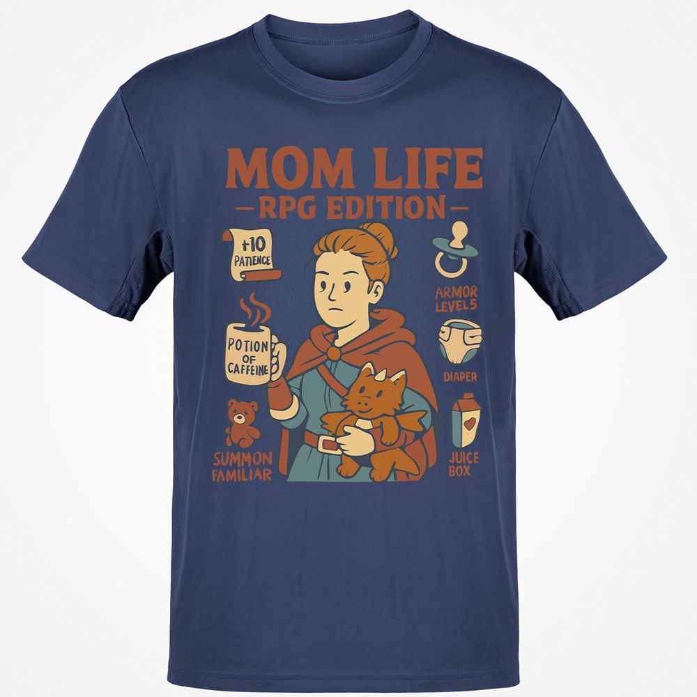 Mom Life RPG Edition Classic Unisex T-Shirt - Navy - 7