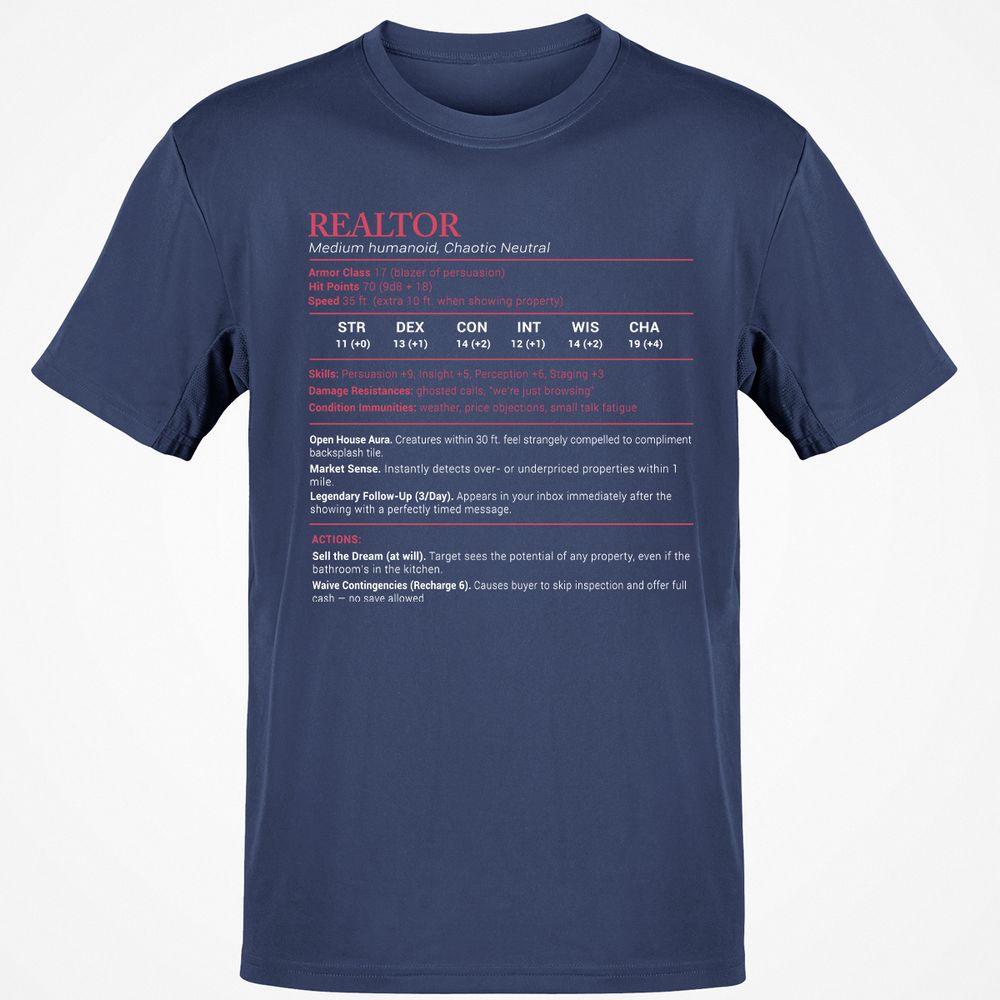 Realtor Stats Classic Unisex T-Shirt - Navy - 7
