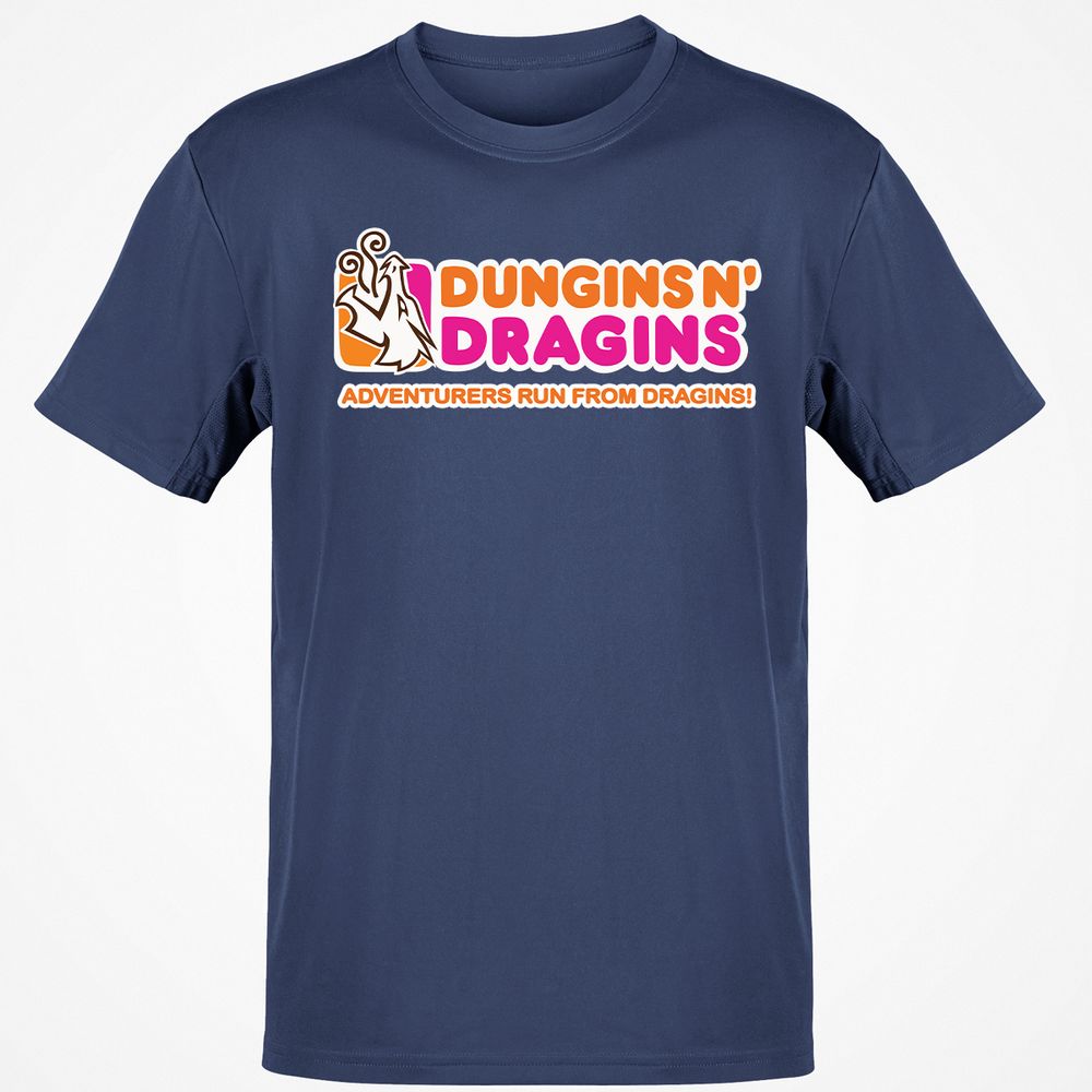 Dungins & Dragins Classic Unisex T-Shirt - Navy - 7