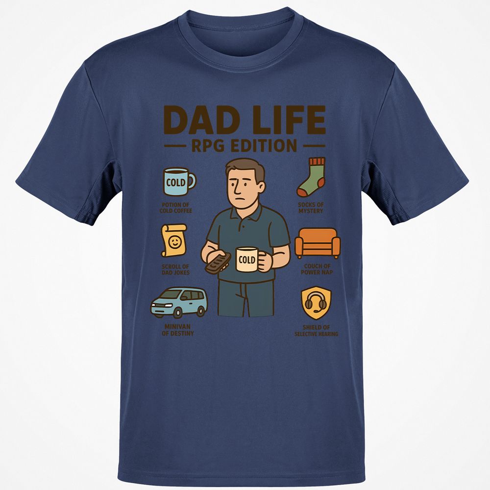 Dad Life RPG Edition Classic Unisex T-Shirt - Navy - 7