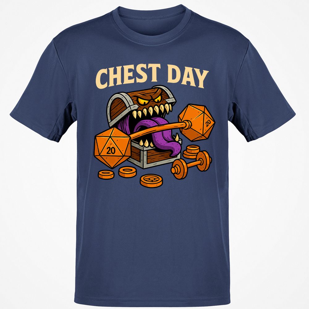 Chest Day Classic Unisex T-Shirt - Navy - 7