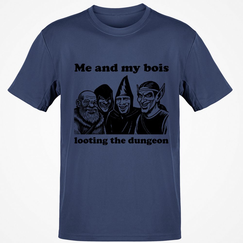 Me and my bois looting the dungeon Classic Unisex T-Shirt - Navy - 7