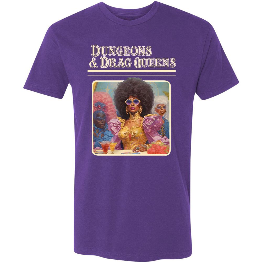 Dungeons & Drag Queens Premium Unisex T-Shirt - Purple Rush - 7