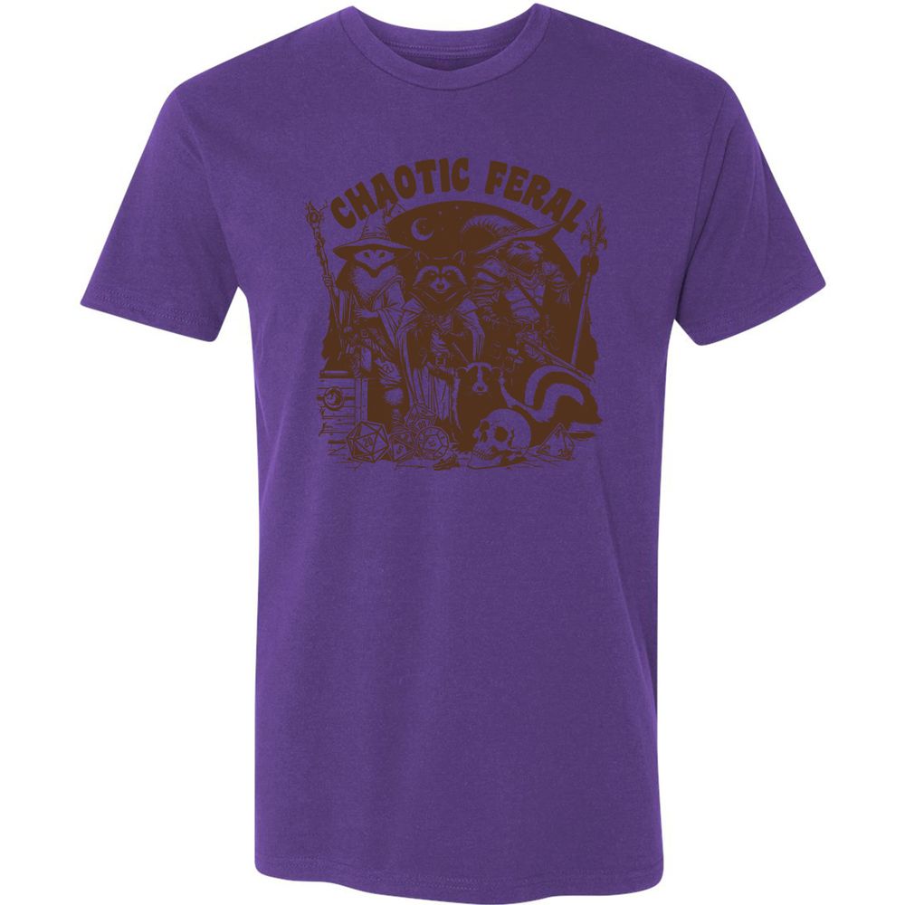 Raccoon Chaotic Feral Premium Unisex T-Shirt - Purple Rush - 7