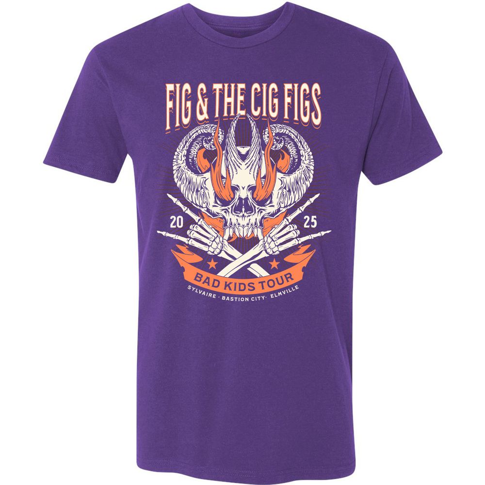 Fig and the Cig Figs, Dimension 20 Premium Unisex T-Shirt - Purple Rush - 7