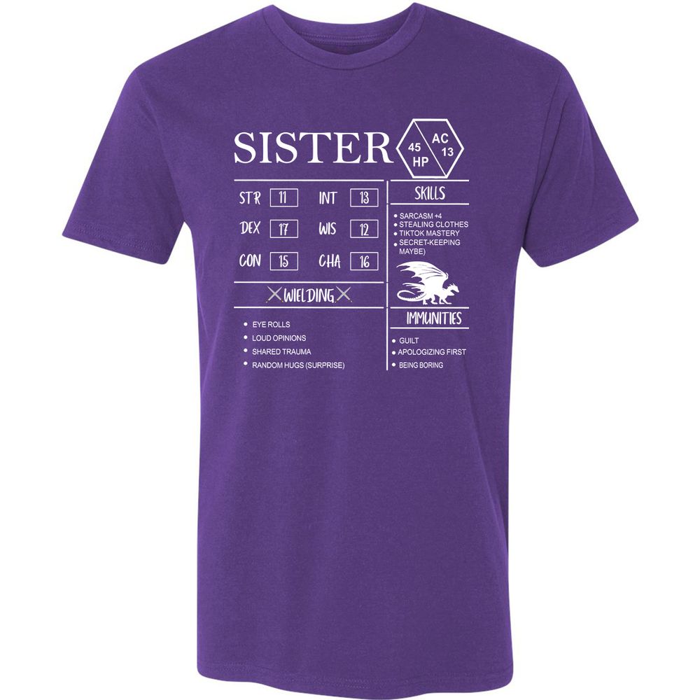 Sister Stats Premium Unisex T-Shirt - Purple Rush - 7