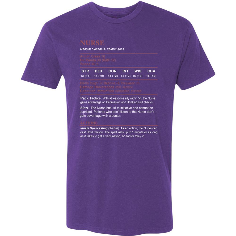 Nurse Stats 2 Premium Unisex T-Shirt - Purple Rush - 7
