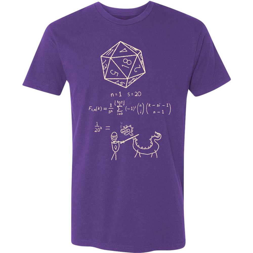 Science Of20 Sided Dice Premium Unisex T-Shirt - Purple Rush - 7