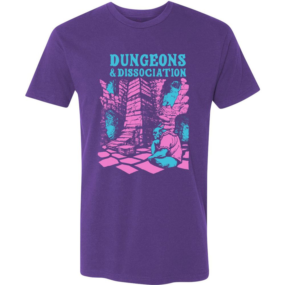 Dungeons And Dissociation Premium Unisex T-Shirt - Purple Rush - 7
