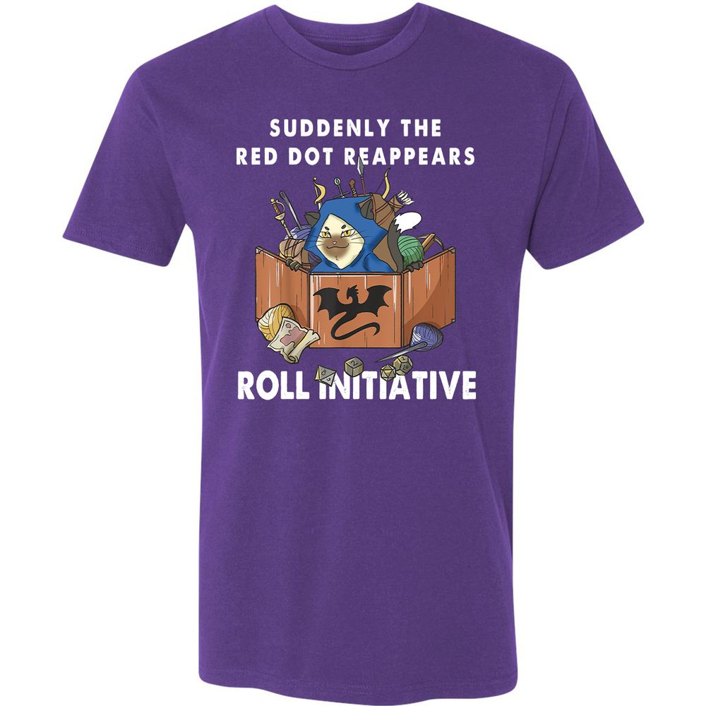 Suddenly The Red Dot Reappears Roll Initiative Premium Unisex T-Shirt - Purple Rush - 7