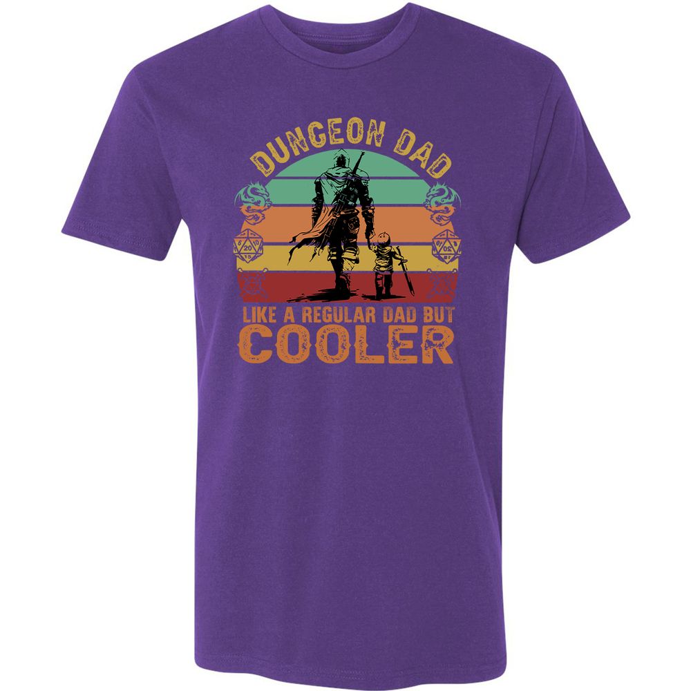 Dungeon Dad Like A Regular Dad Premium Unisex T-Shirt - Purple Rush - 7