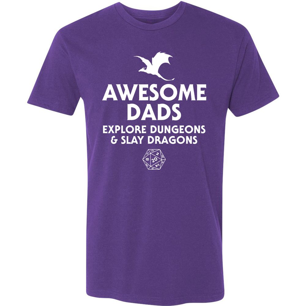 Awesome Dads Slay Dragons Premium Unisex T-Shirt - Purple Rush - 7