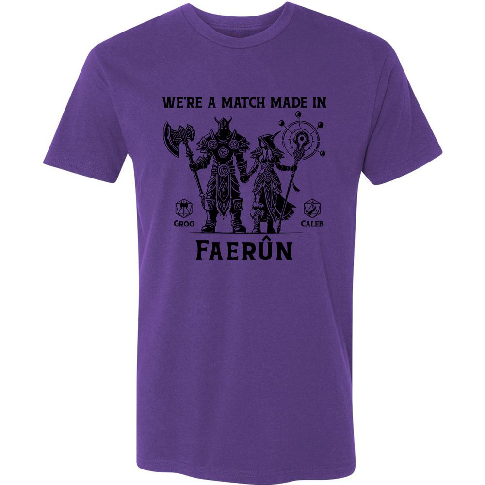 Custom DnD Class Couple Premium Unisex T-Shirt - Purple Rush - 7