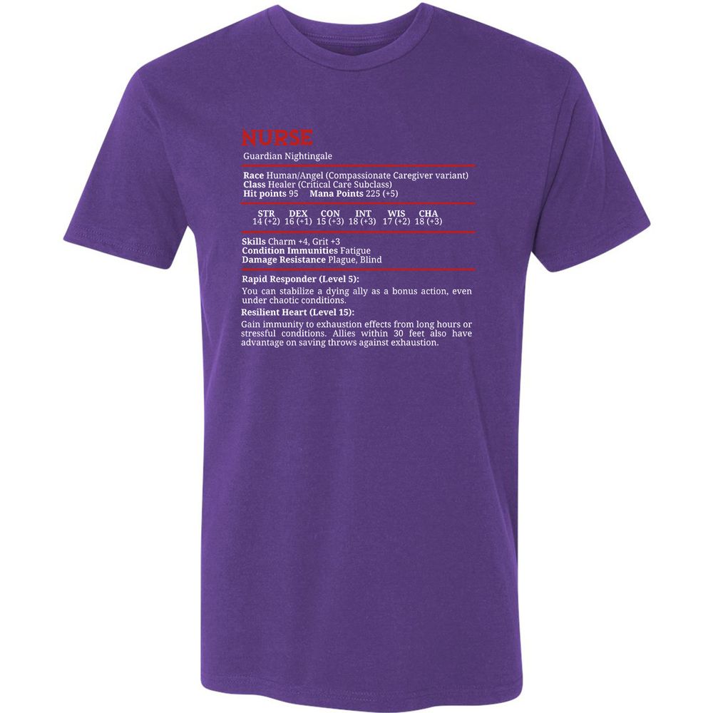 Nurse Stats Premium Unisex T-Shirt - Purple Rush - 7