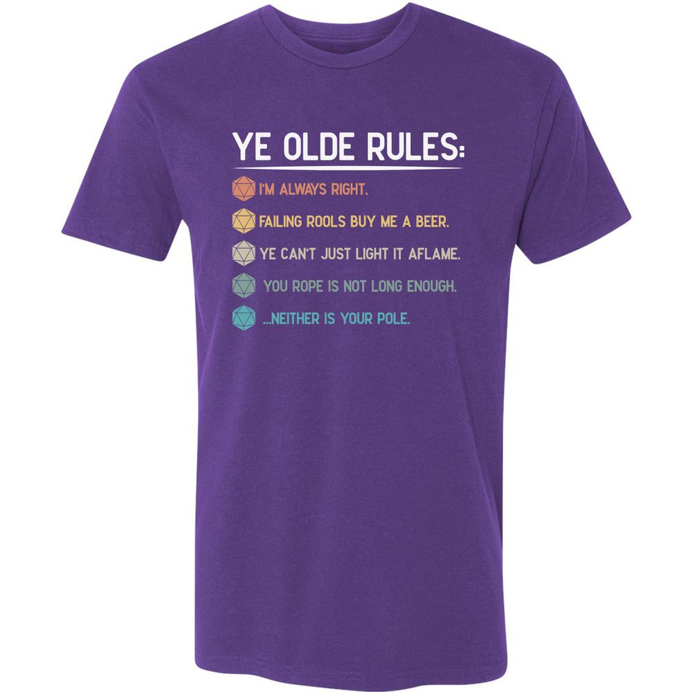 Dungeon Master Rules – Ye Olde RPG Premium Unisex T-Shirt - Purple Rush - 7