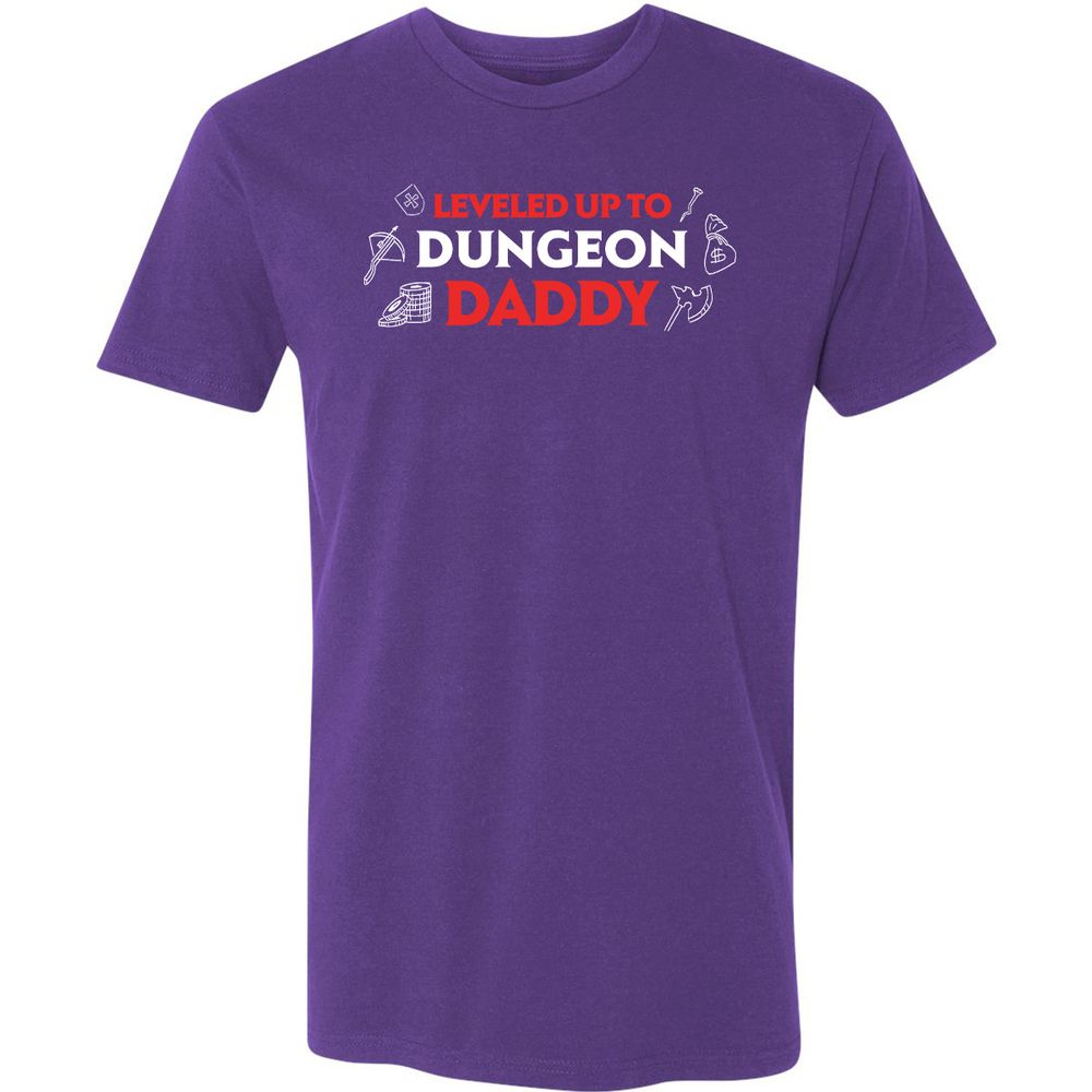 Leveled Up To Dungeon Daddy Premium Unisex T-Shirt - Purple Rush - 7
