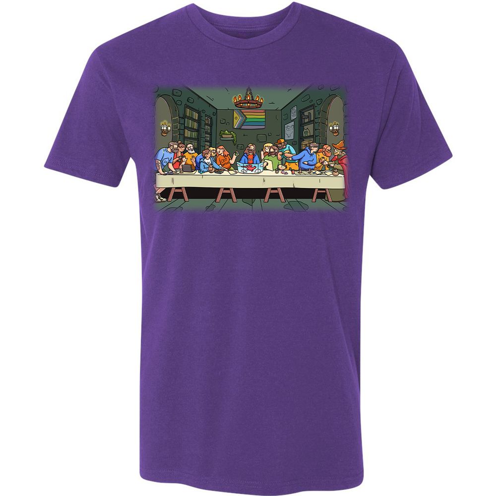 DnD Characters Pride Themed The Last Supper Shirt Premium Unisex T-Shirt - Purple Rush - 7