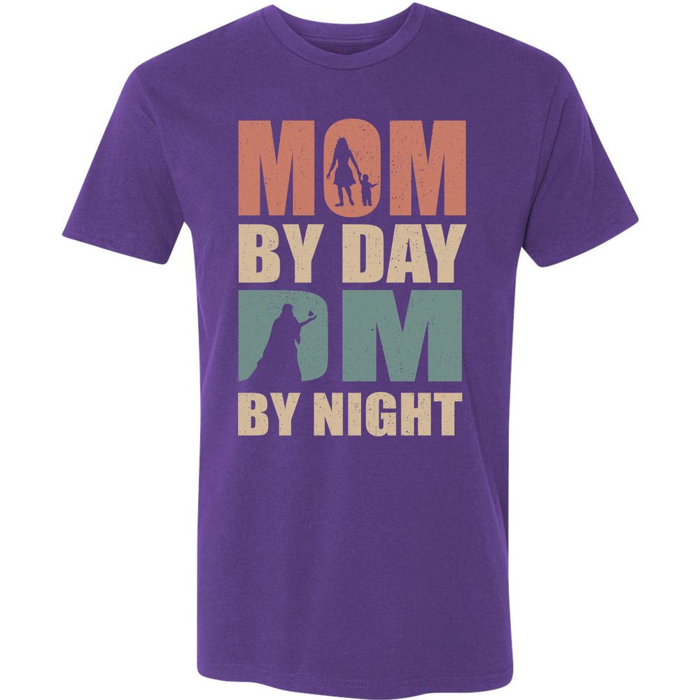Mom By Day DM By Night Premium Unisex T-Shirt - Purple Rush - 7